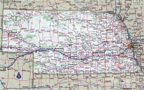 Highway Map Of Nebraska Tour Map