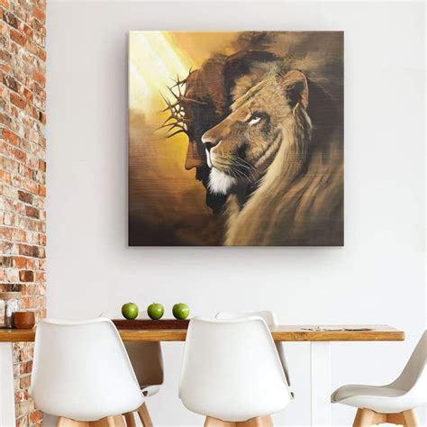 Canvas Customized The Lion Of Judah Jesus Christ Wall Art Canvas
