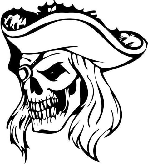 Coloriage Tête De Mort Pirate Télécharger Et Imprimer Gratuit Sur