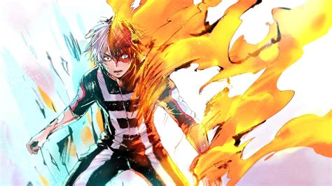 Desktop Wallpaper Angry Fight Shouto Todoroki Anime Boy Hd Image Picture Background 495e71