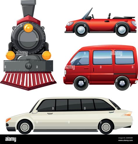 Different Types Vehicles Illustration Stock Vector Images Alamy