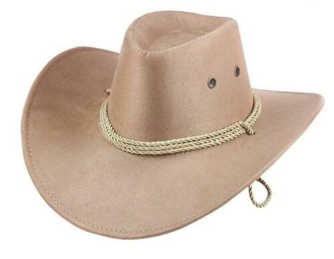 Uwantc Mens Faux Felt Western Cowboy Hat Fedora Outdoor Wide One Size