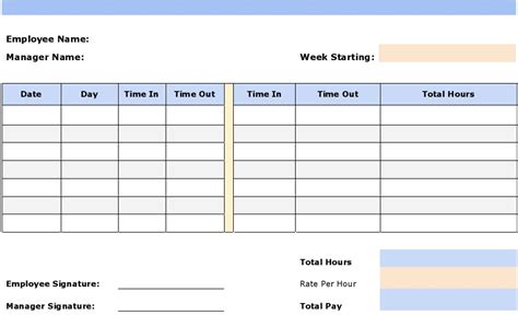 Download Weekly Timesheet Template For Free Formtemplate