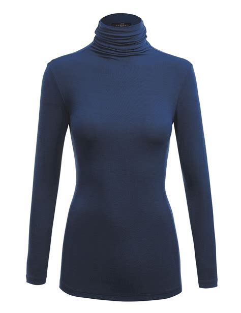 Womens Long Sleeve Ribbed Turtleneck Sweater