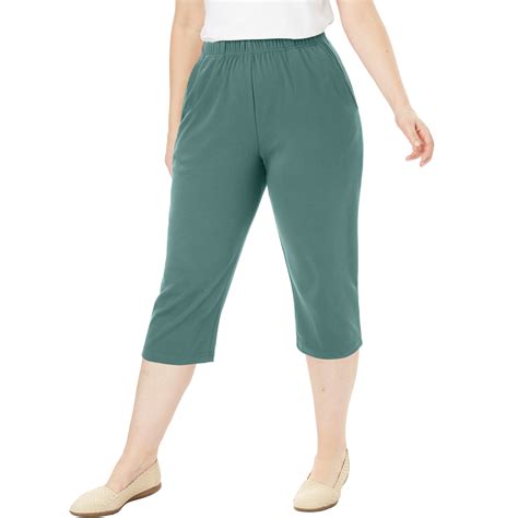 woman within woman within plus size 7 day knit capri pants