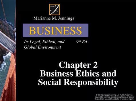 Ppt Chapter 2 Business Ethics And Social Responsibility Powerpoint