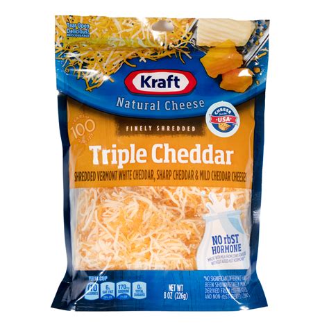 سعر قم بشراء Kraft Finely Shredded Triple Cheddar 226g Online At Best