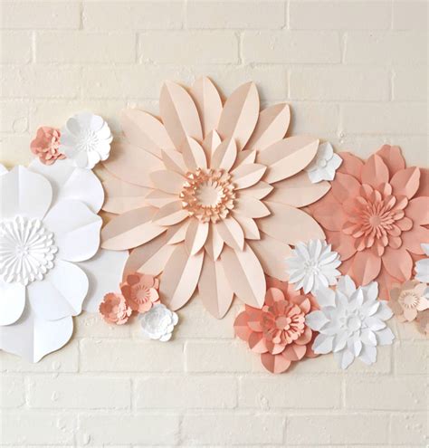 See more ideas about flower template, paper flowers diy, giant paper flowers. Handmade Three Colour Paper Flower Wall Display By May Contain Glitter | notonthehighstreet.com