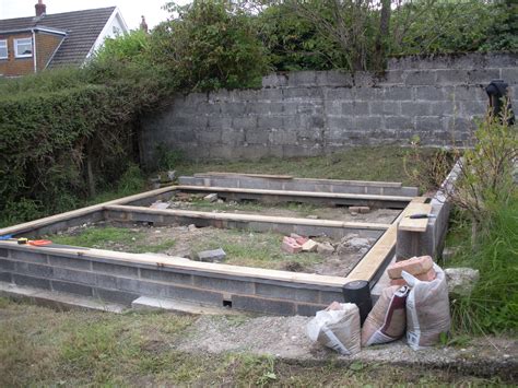 The foundation should be strong enough to prevent any cracking and weathering over a long period set up more stakes on the adjacent corners to finally make a square. 12x12 shed base - uneven ground | Shed plans, Backyard ...