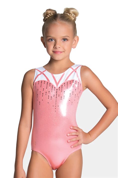 Pearly Peach Leotard Gymnastics Wear By Sylvia P