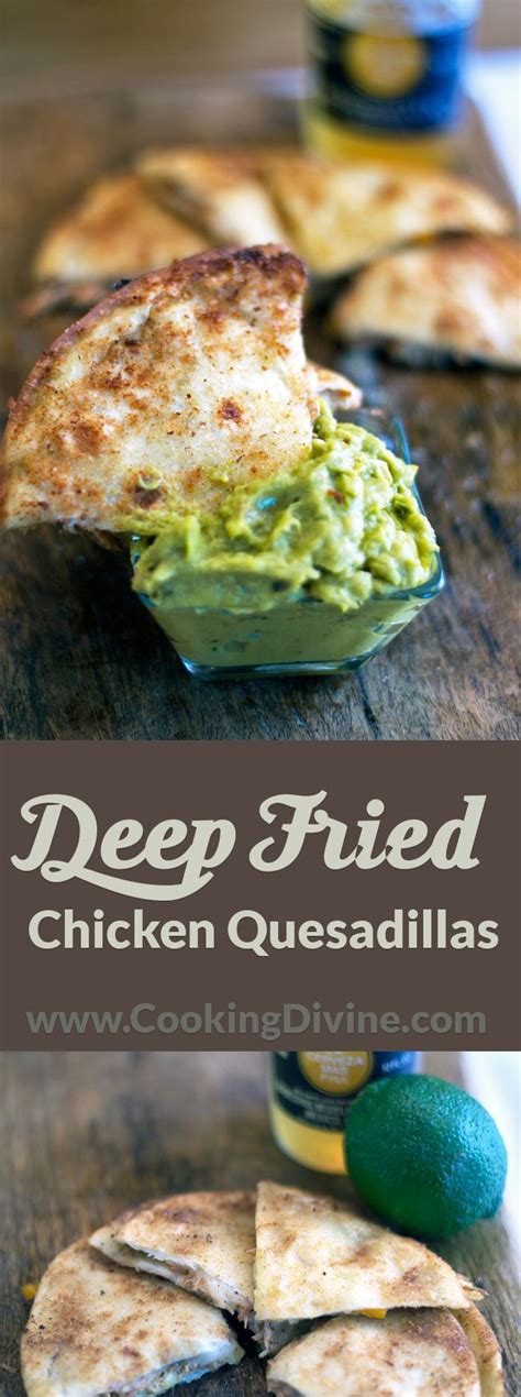 I searched all over for great fried chicken recipes, and ultimately used a lot of ideas combined into this ultimate recipe. Deep Fried Chicken Quesadillas | Recipe | Chicken ...