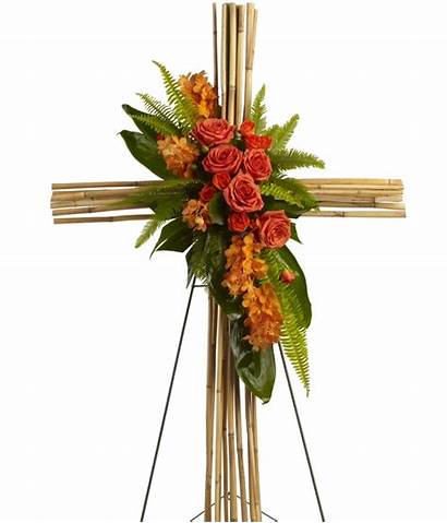 Funeral Cross Flowers Arrangements Flower Clipart Crosses