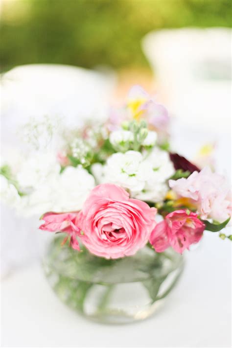 Pink And White Flower Centerpiece Elizabeth Anne Designs The Wedding