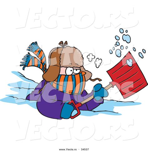 Free Clipart Cartoon Image Of Man Shoveling Snow 20 Free Cliparts