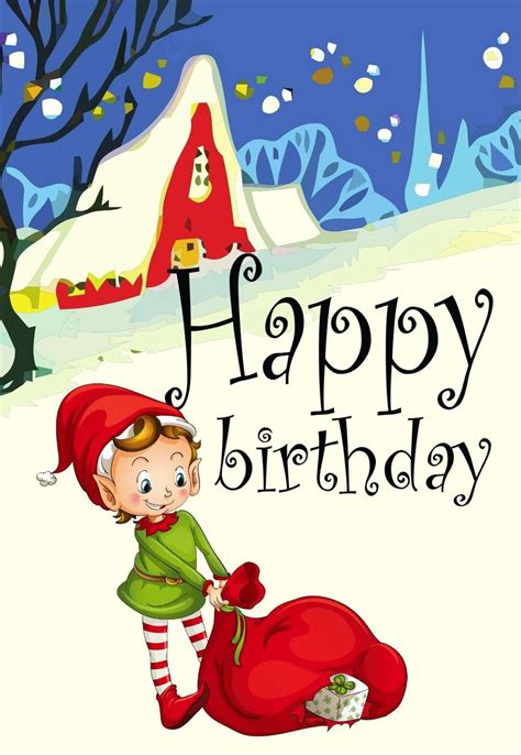 Birthday On Christmas Printable Birthday Cards Free — Printbirthdaycards