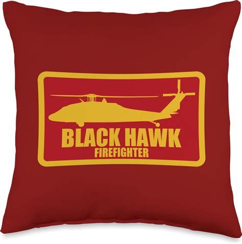 Uh 60 Black Hawk And Us Firefighting Helicopters Black Hawk Firefighter Throw Pillow