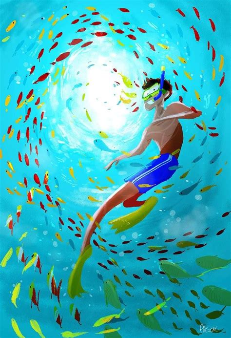 Drawing Underwater Underwater Painting Underwater Drawing