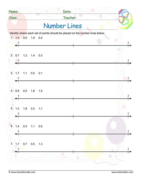 Number Line Worksheets Pdf Printable Math Champions