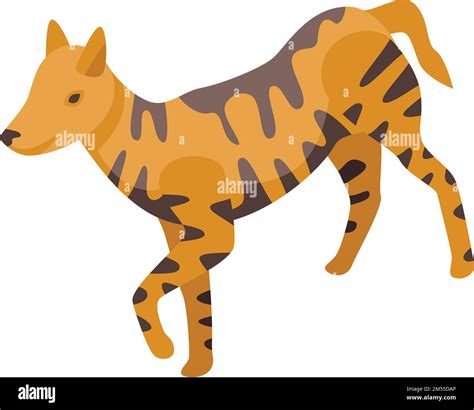 Dingo Dog Icon Isometric Vector Wild Animal Carnivore Wolf Stock