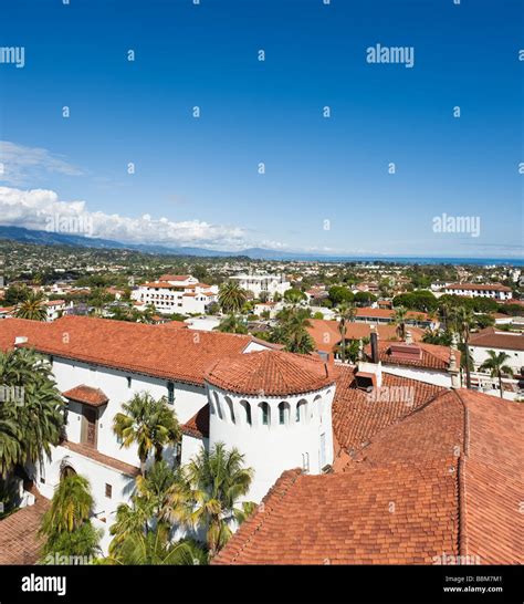 View From Courthouse Tower Over Downtown Area Santa Barbara