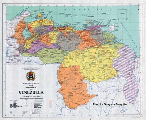 Large Scale Political And Administrative Map Of Venezuela With All