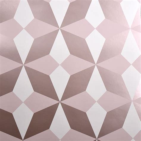 2900 42547 Newby Rose Gold Geometric Wallpaper By Fine