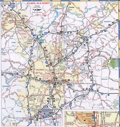 Free And Printable Atlanta Road And Highway Maps