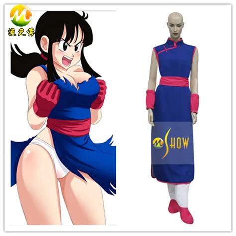 Cosplay Costume Dragon Ball Z Chi Chi Blue Dress Costume Wholesale Halloween Christmas Party