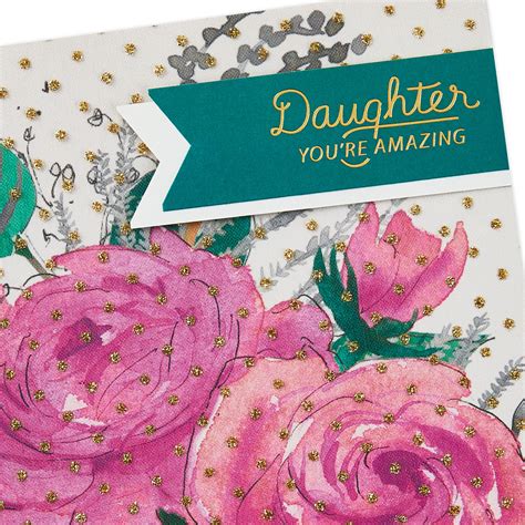 Flowers For An Amazing Daughter Mothers Day Card Greeting Cards