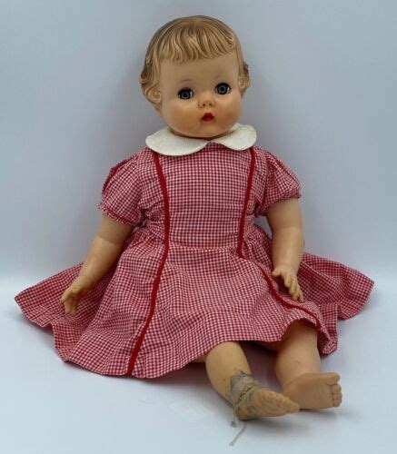 Vintage Madam Alexander 18 Inch Rosebud Doll 1953 1952 Vinyl Molded