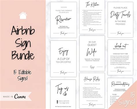 Airbnb Check Out Instructions Template