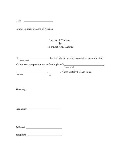 Consent Letter For Indian Passport Renewal In Usa Fill Out And Sign