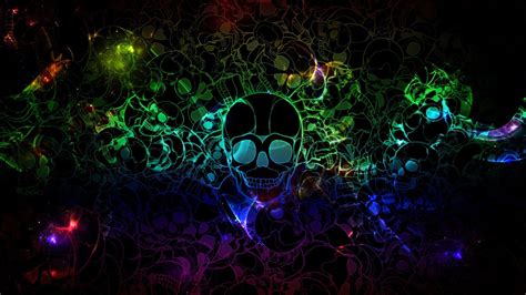 Download Neon Skulls Wallpaper By Sarahhunt 1920x1080 Skull