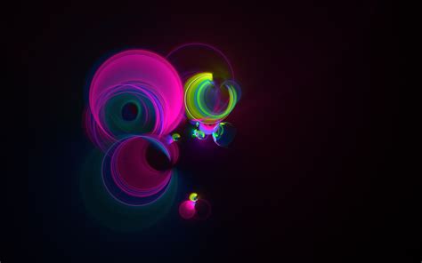 Abstract Fractal Digital Art Simple Background Colorful Shapes