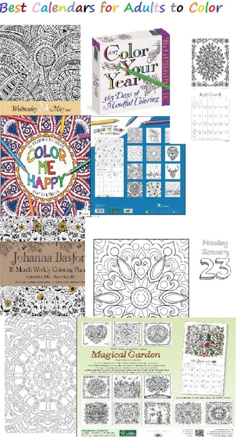Best Calendars For Adults To Color Adult Coloring Calendars