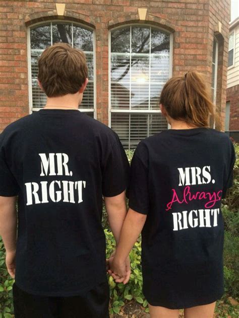 mr right and mrs always right couple tshirt back