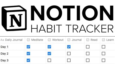 How To Build A Habit Tracker In Notion Notion Tutorial YouTube