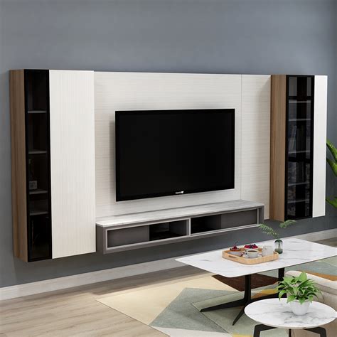 Make a statement in a contemporary home with a design that blends. CALIS - Mix & Match TV Wall Cabinet with Extended Wall ...