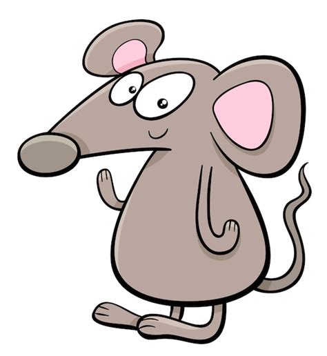 Personaje De Dibujos Animados De Ratón Descargar Vectores Premium
