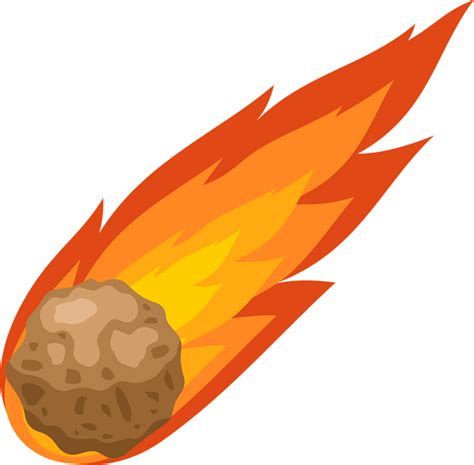 Meteor Clipart Transparent Flame Meteor Asteroid Meteor Rain Fall In