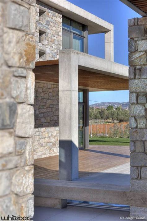 Stone House In Anavissos By Whitebox Architects Contemporary