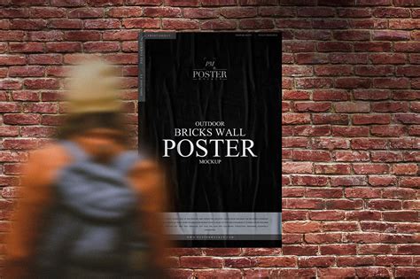 Free Psd Banner On Brick Wall Mockup Creativepouch