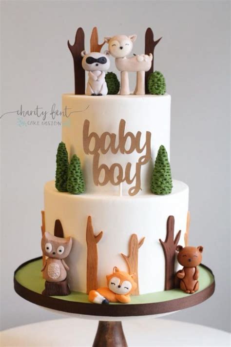 Whatever you choose, make sure that it will complement the decorative items that you have chosen. Best Jungle Animal Baby Shower Cakes Planning A Woodland ...