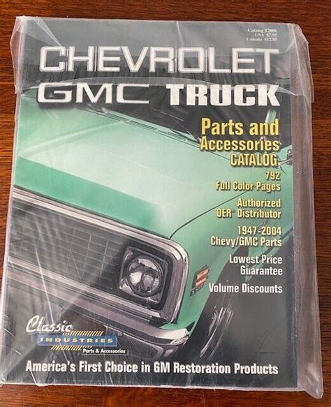 Chevrolet Gmc Truck Parts Accessories Catalog 1947 2004 Classic
