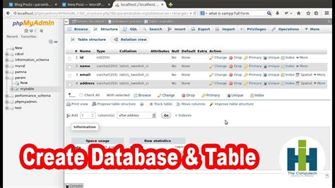 Hindi Php Mysql Tutorial Create A Database And Table In