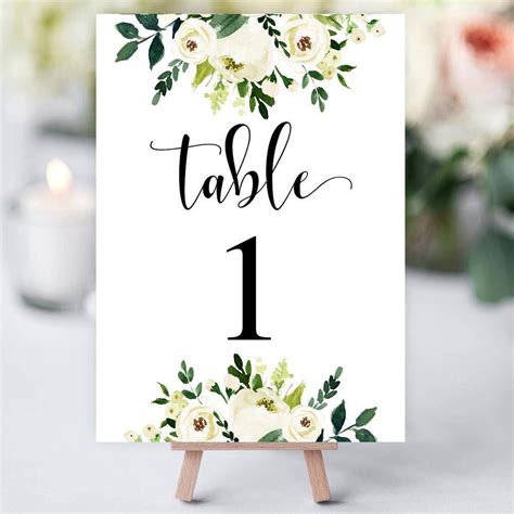 Table Number Template Editable Table Number Template 5x7 And Etsy