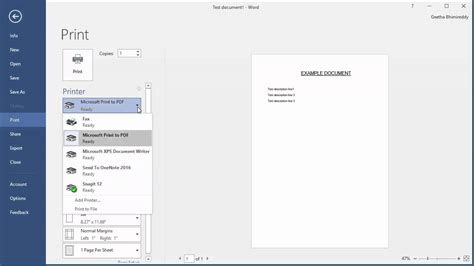 Ssm re print services cetak sijil peniagaan ssm online. How to Print a document as PDF in Word 2016 - YouTube
