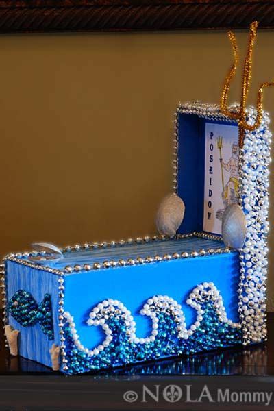 Mardi Gras Beads Make Waves Shoe Box Parade Float Mardi Gras Float