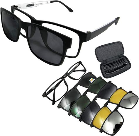 Amazon Com Magnetic Glasses 5 In 1 Magnetic Sunglasses Clothing