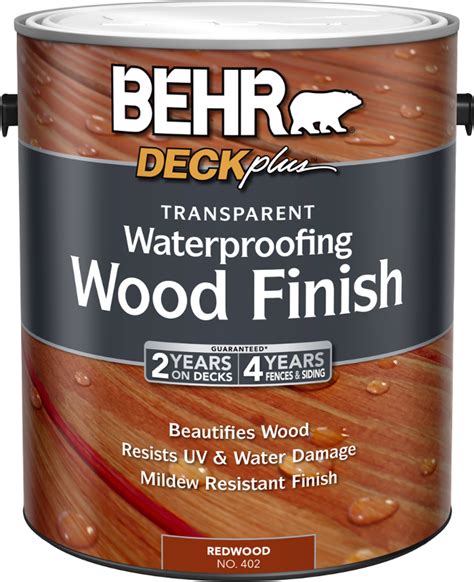 Behr Deckplus Transparent Waterproofing Wood Finish Coatings